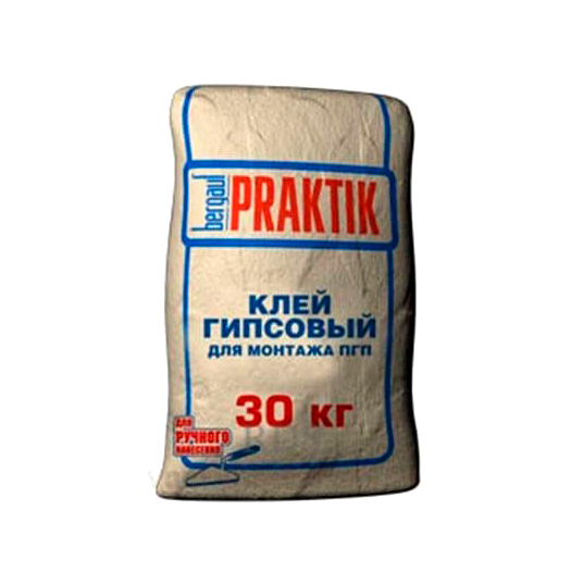 Bergauf Praktik Клей гипсовый для монтажа ПГП, 30 кг 1 Bergauf Praktik Клей гипсовый для монтажа ПГП, 30 кг