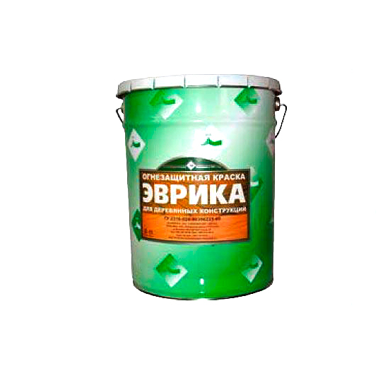 Огнезащитная краска на водной основе для дерева ЭВРИКА