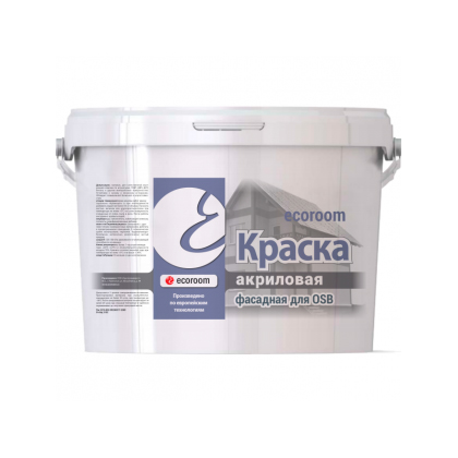 Краска фасадная для OSB Ecoroom