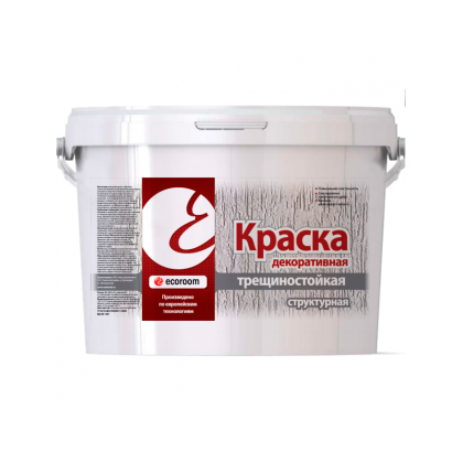 Краска трещиностойкая декоративная структурная Ecoroom