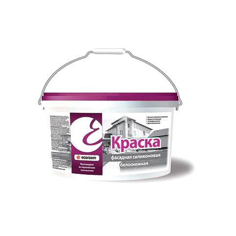 Краска фасадная силиконовая по бетону Ecoroom
