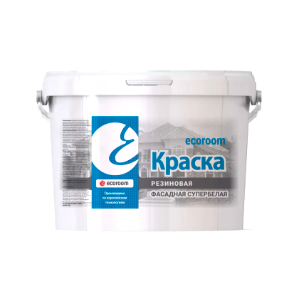 Краска фасадная люкс супербелая по бетону Ecoroom
