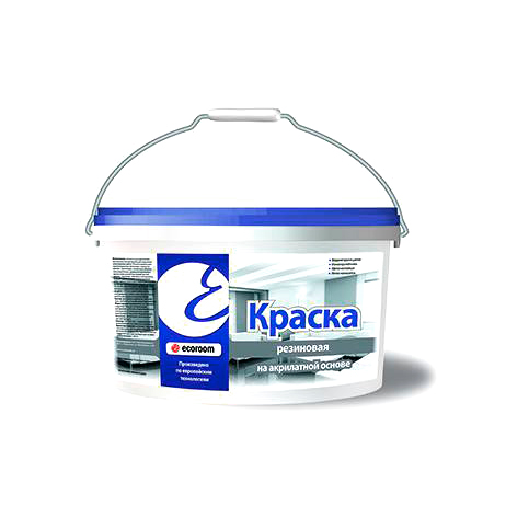 Краска резиновая фасадная для бордюров Ecoroom