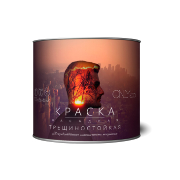 Краска акриловая ONLYeco фасадная трещиностойкая Ecoroom