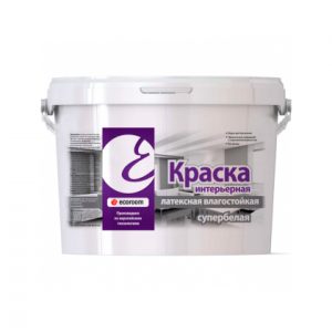 Краска латексная влагостойкая супербелая Ecoroom