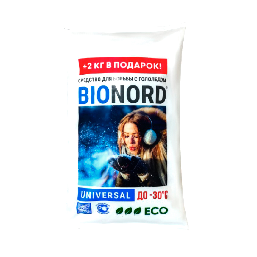 Противогололедный реагент BIONORD UNIVERSAL, 12 кг
