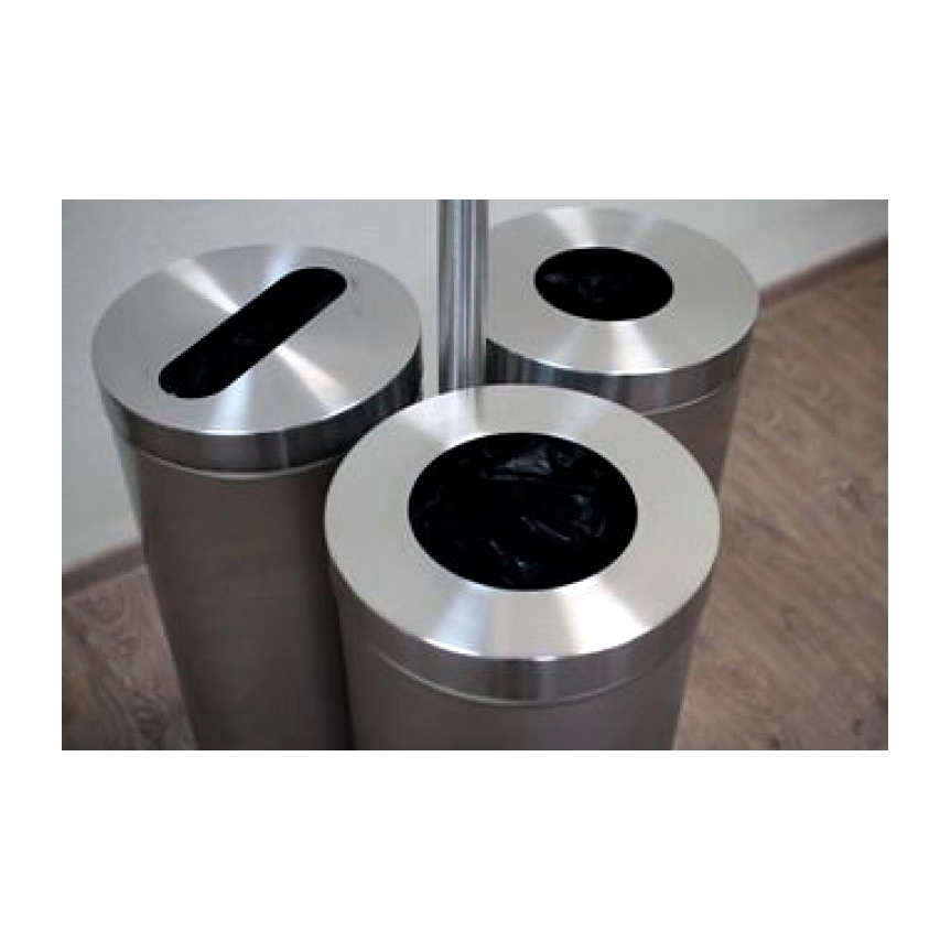 Урна PANDA STEEL Кайт из нержавеющей стали 81 л