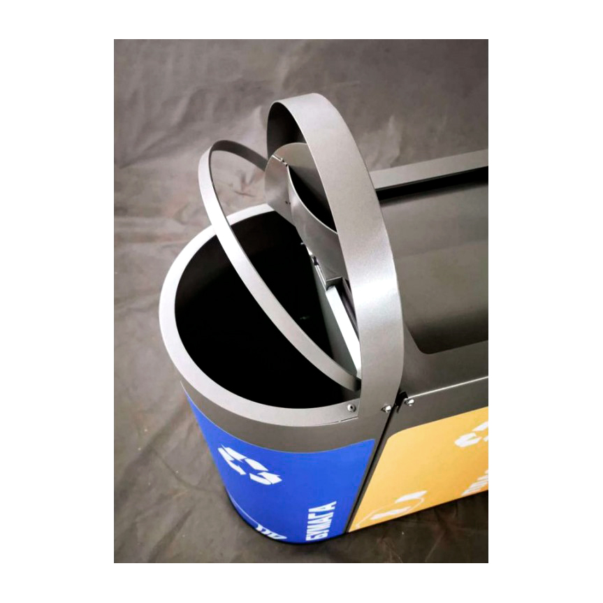 Урна PANDA STEEL Никель из черной стали