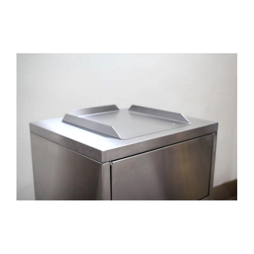 Урна PANDA STEEL МЕГА-3 из нержавеющей стали 120 л