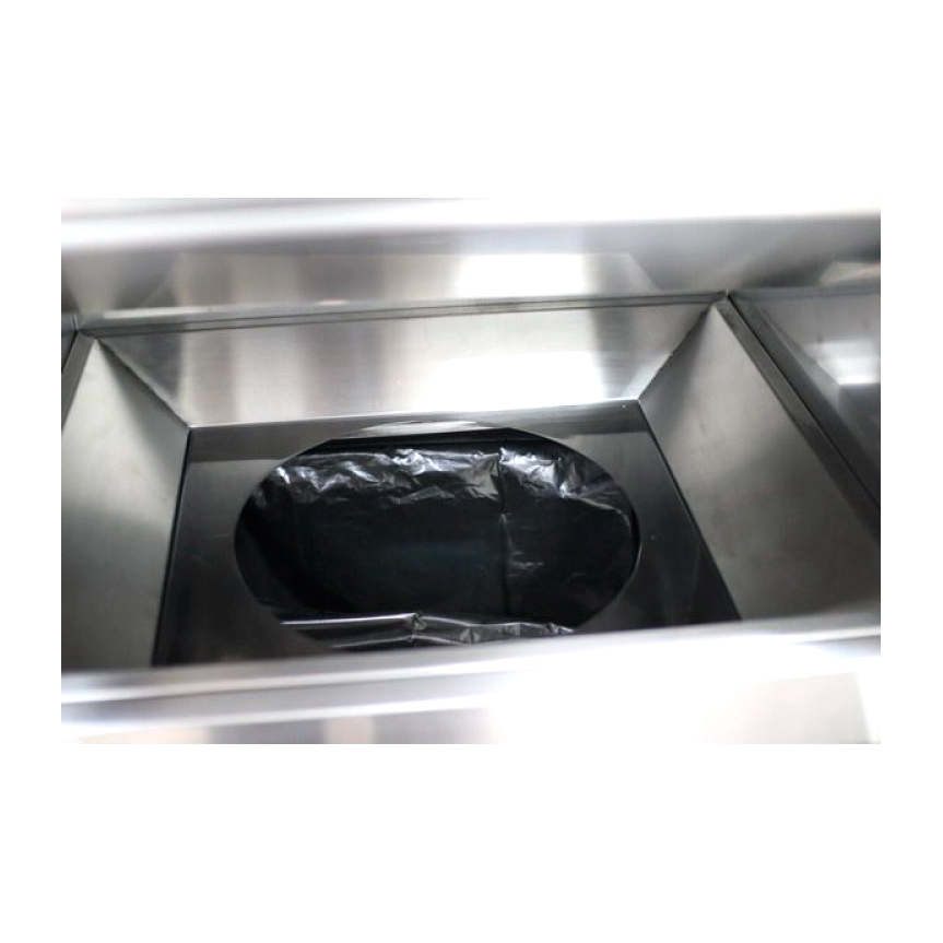 Урна PANDA STEEL МЕГА-3 из нержавеющей стали 120 л