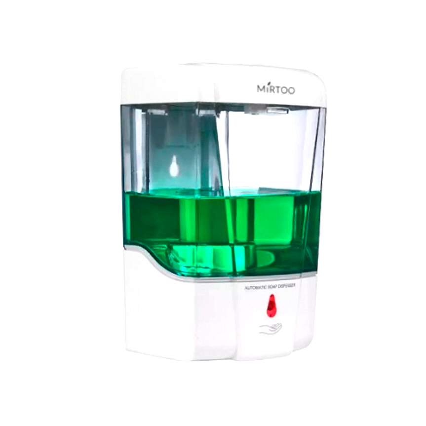 Автоматический дозатор для антисептика и жидкого мыла MIRTOO LT0890 сенсорный настенный струйный (капельный) емкость на 700 мл. антисептика
