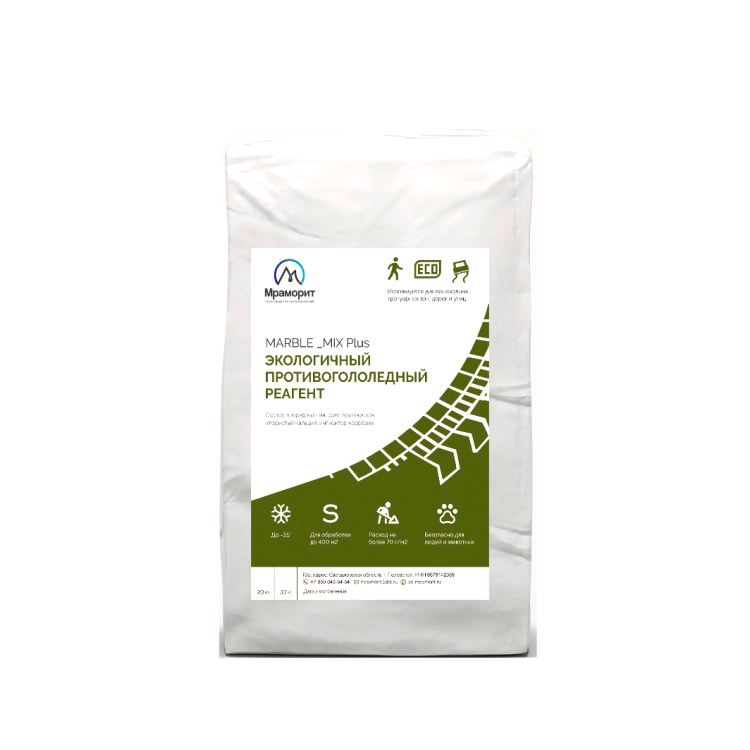 Противогололедный реагент Мраморит MARBLE_MIX plus 10 кг