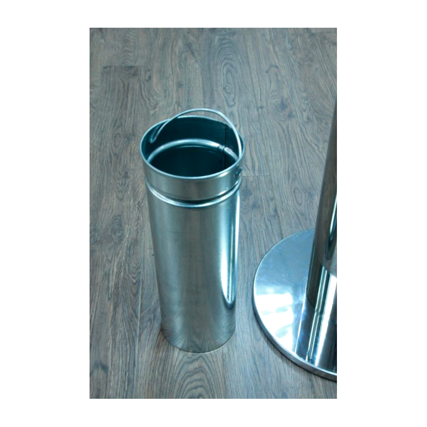 Урна PANDA STEEL Кино из нержавеющей стали 6 л