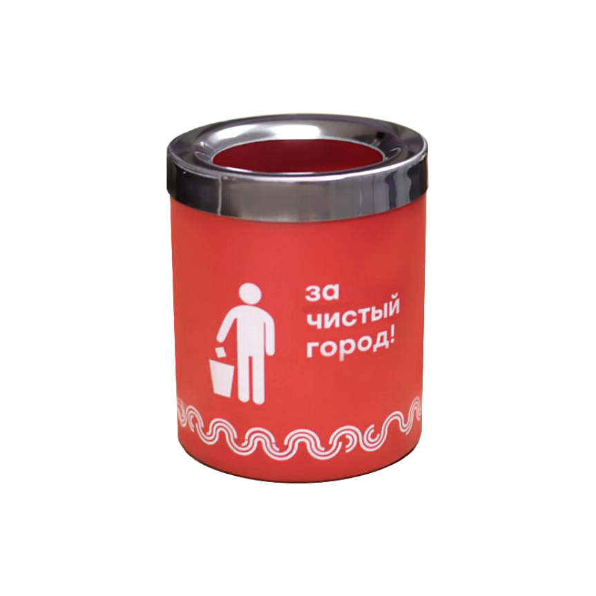 Урна PANDA STEEL Альфа из алюминия и нержавеющей стали 1,5 л