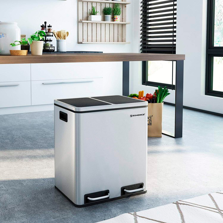Урна SONGMICS LTB30H из нержавеющей стали 30 л