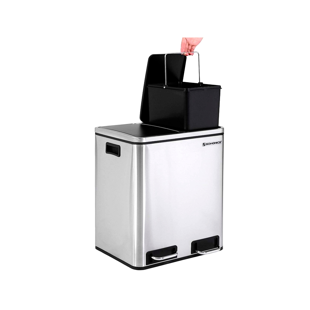 Урна SONGMICS LTB30H из нержавеющей стали 30 л
