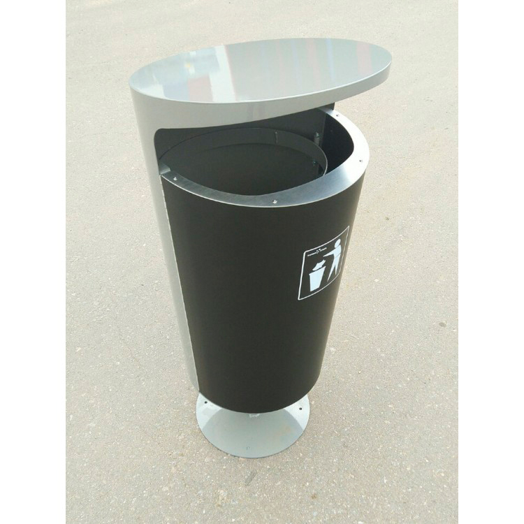 Урна PANDA STEEL Гектор из черной стали 100 л