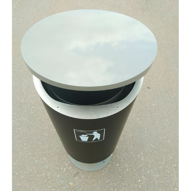 Урна PANDA STEEL Гектор из черной стали 100 л