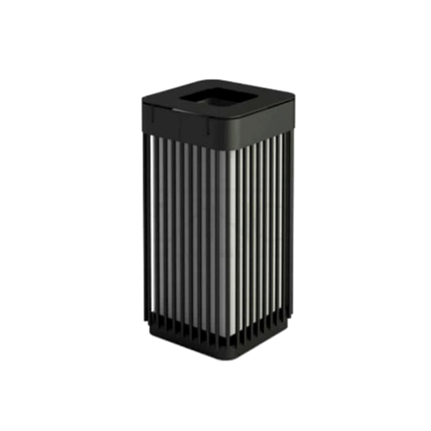 Урна PANDA STEEL Параллель из черной стали 50 л