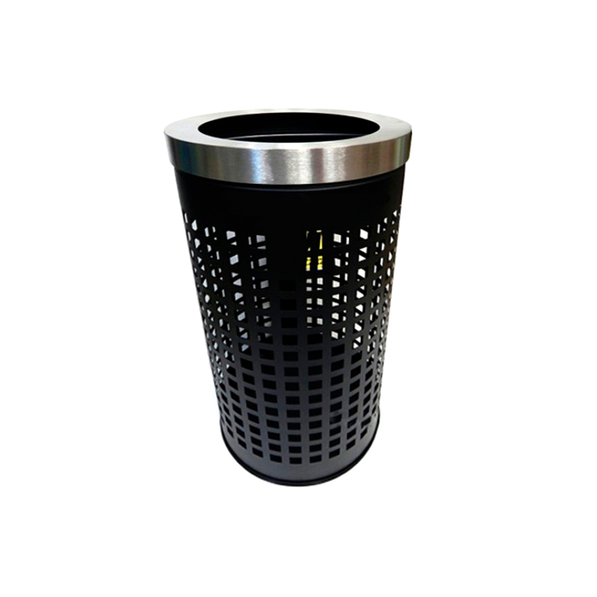Урна PANDA STEEL Баррель Перфо из оцинкованной стали 90 л