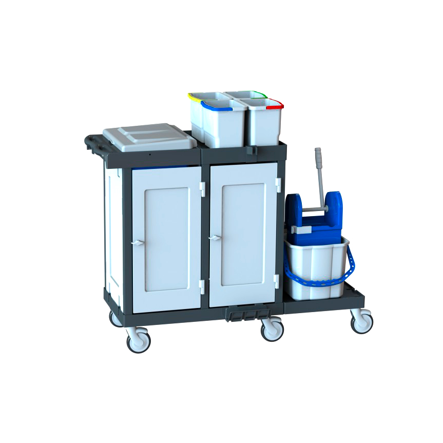 Тележка уборочная многофункциональная STAFF C 451 SD2 4х8л, 1х20л