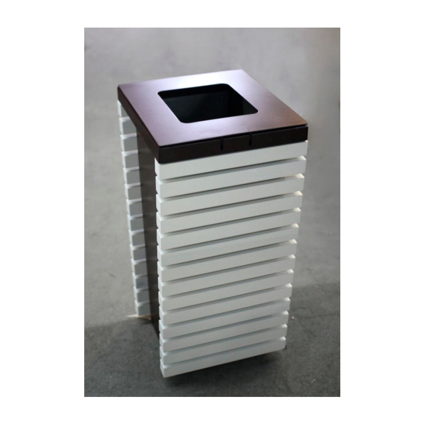 Урна PANDA STEEL Горизонт-1 из стали и алюминия 60 л
