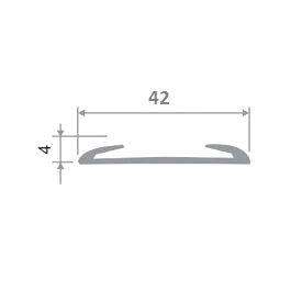 Порог противоскользящий из алюминия с резиновой вставкой АН 42 АН 42