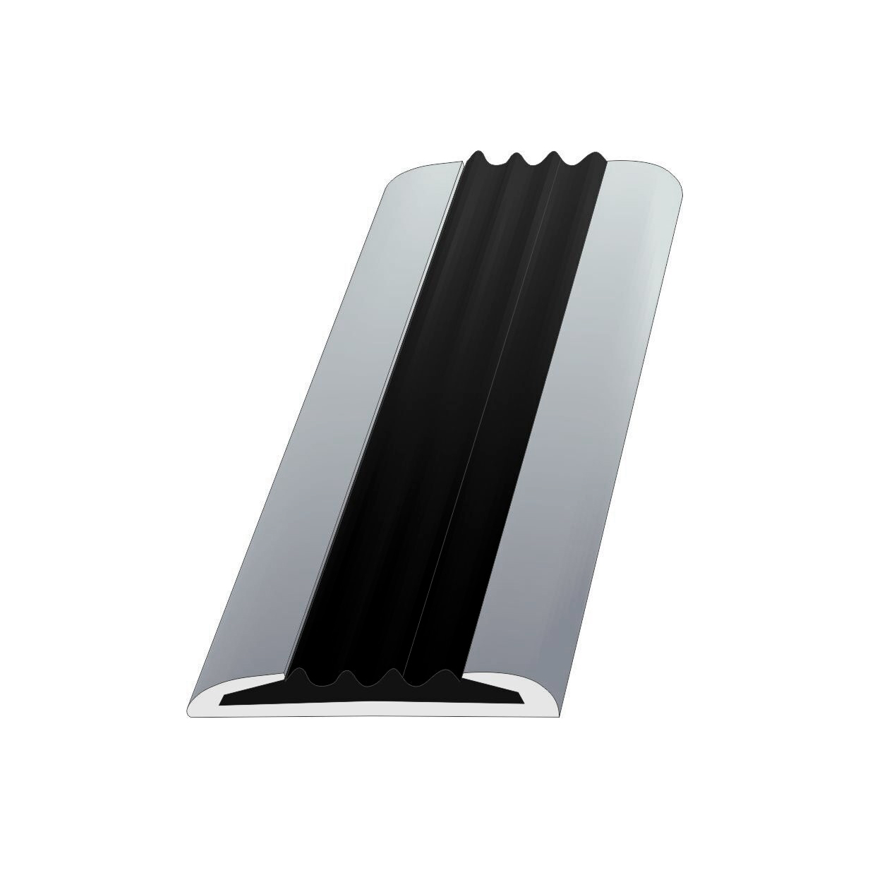 Порог противоскользящий из алюминия с резиновой вставкой АН 42 АН 42