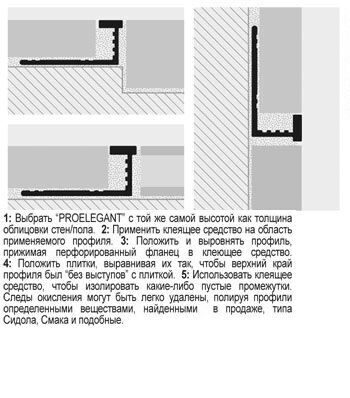 Профиль из хромированной латуни PROELEGANT PELOC 10
