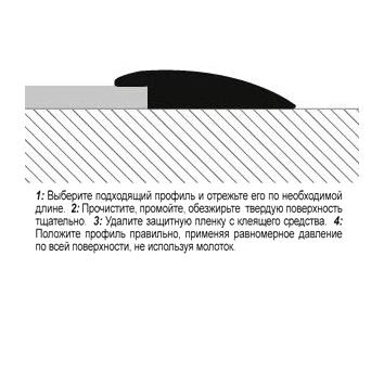 Порожек из анодированного алюминия PROLINOLEUM PLUAA 16