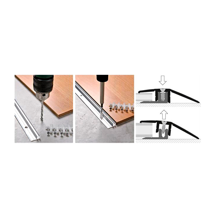 Профиль из анодированного алюминия с базой PROSCREW 50 PSWCAA 50