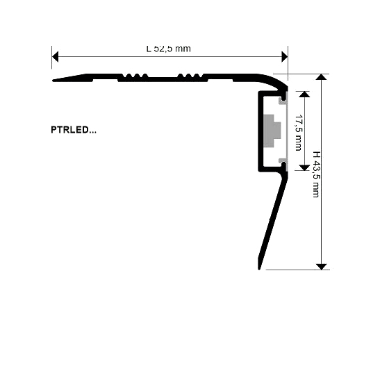 Светодиодный профиль для ступеней PROSTAIR LED PTRLEDAA 5040