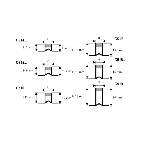 Компенсационный профиль из ПВХ C514 C516
