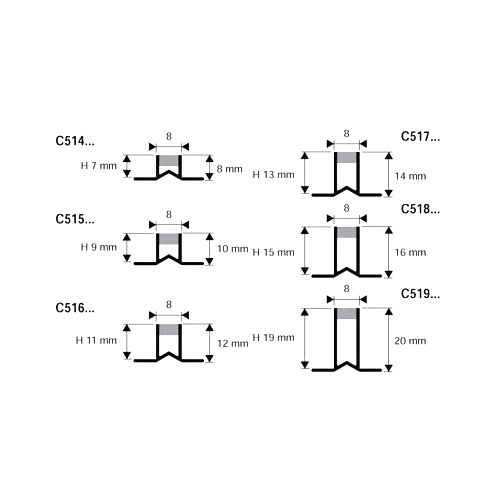 Компенсационный профиль из ПВХ C514 C518