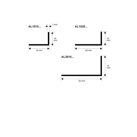 Профиль L - образный алюминиевый ALBC 3015C