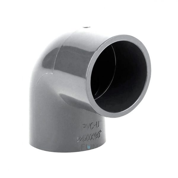 Угол ПВХ 90/50 градусов. d50mm. PN10 ERA