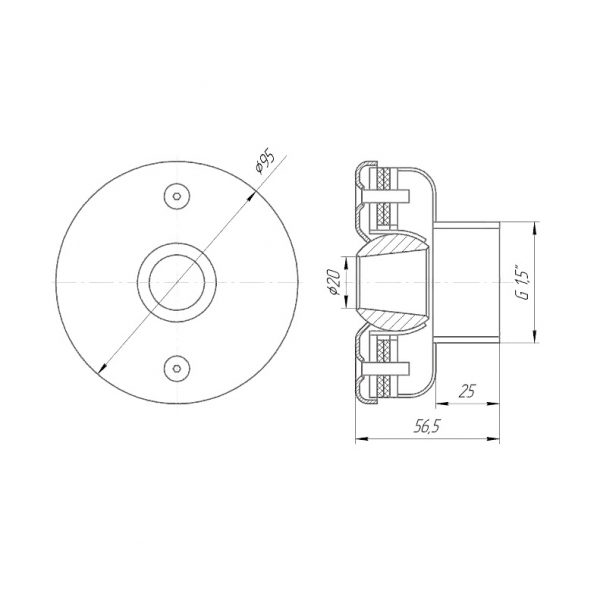Форсунка стеновая d90. 5м3 (пленка)