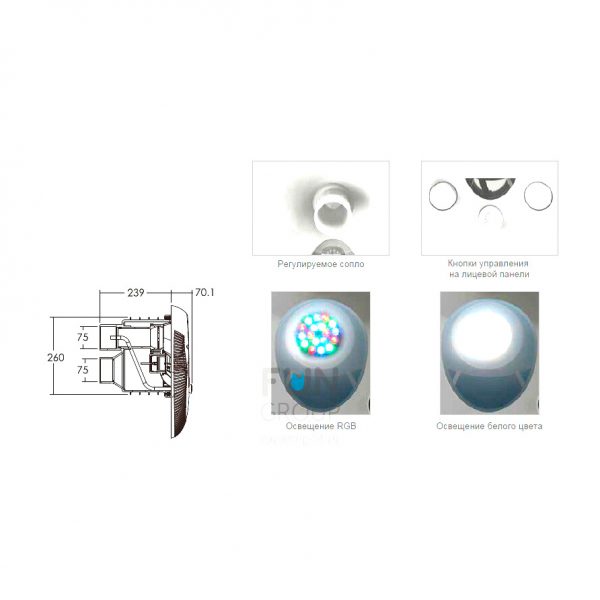 Противоток ABLETECH 40м/3 220V Cument Jet LED RGB