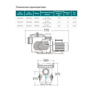Насос - ABLETECH EPH400 2.6 kW. 4 HP. 380 V. 50 m3/h