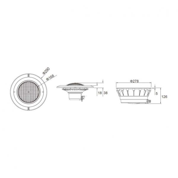 Прожектор ABLETECH NP300-P корпус с закладной. без лампы.