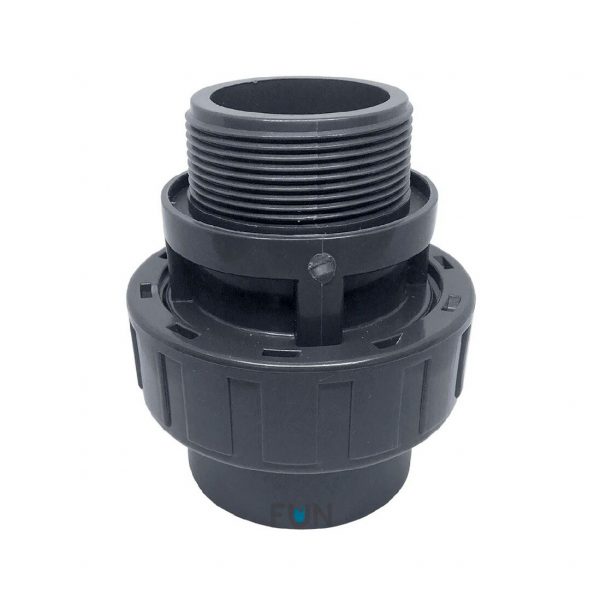 Муфта Разборная ПВХ с наружной резьбой 63х2mm. PN10 ERA (Резьба/клей)
