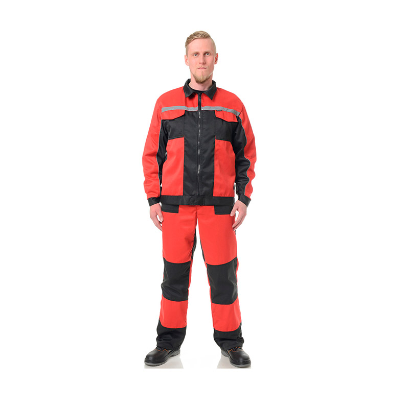 Костюм Бригадир-2 (тк.Смесовая,210) ПРАБО, красный/черный (Кос132ч)