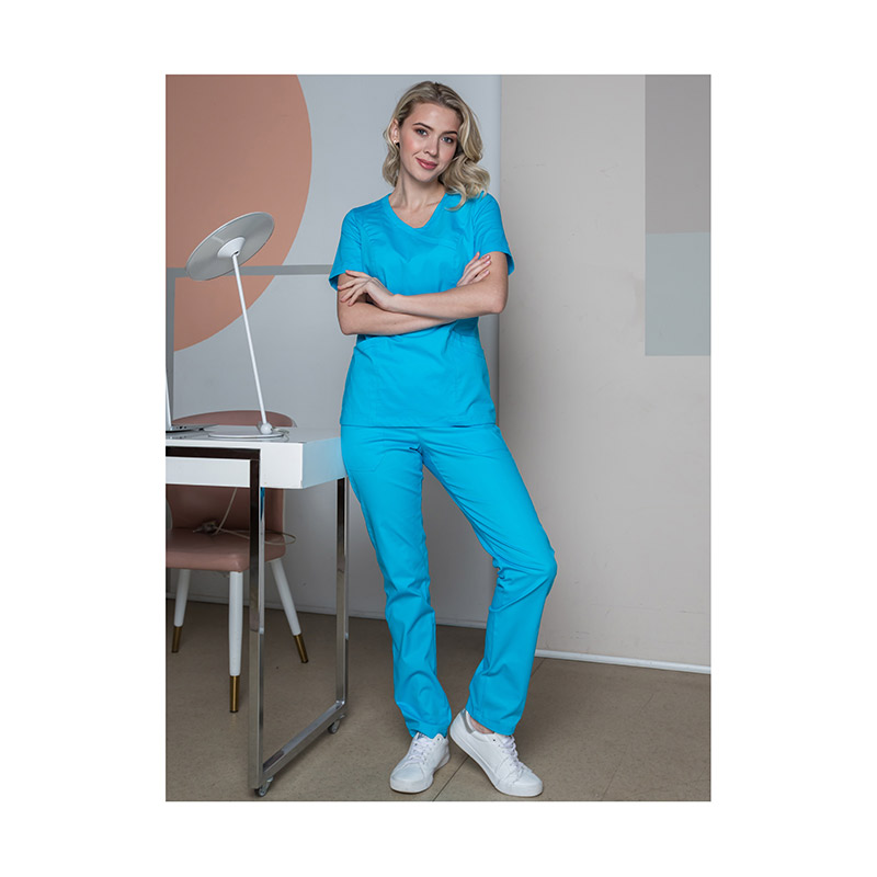 Костюм женский хирургический Модерн-001 (тк.Спандекс,175) MedLine, голубой