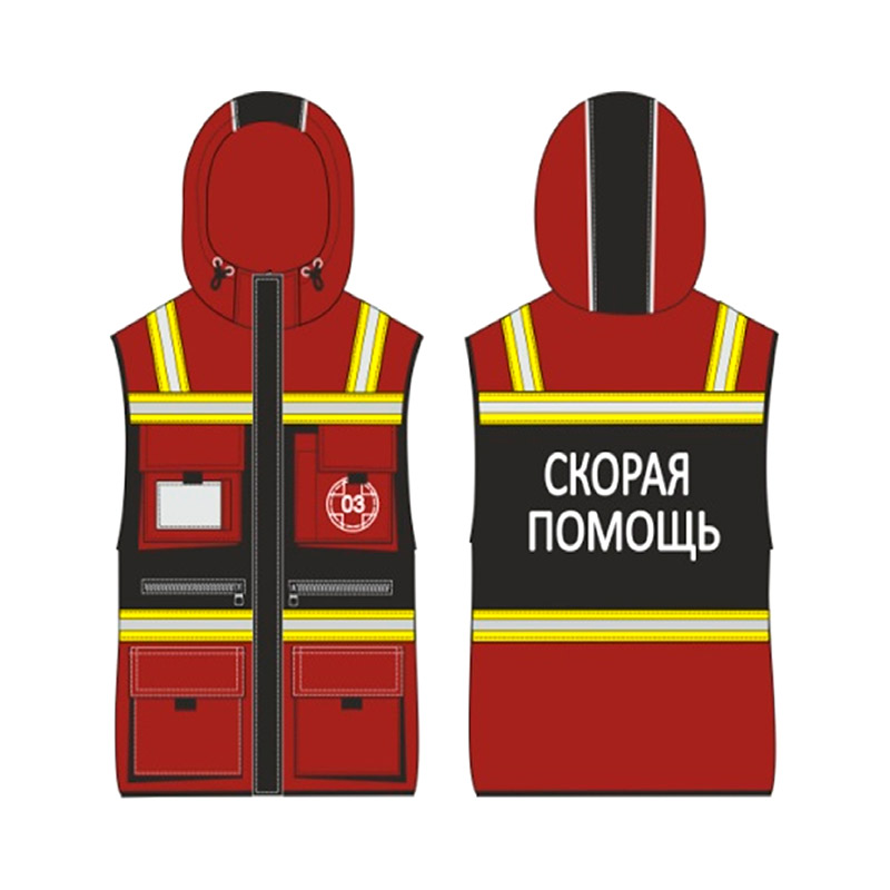 Жилет универсальный Скорая помощь Олимп (тк.Темп,210), бордовый