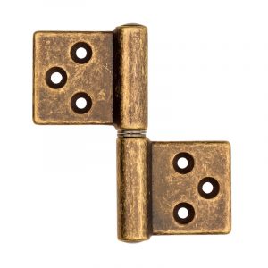 143OA032S_T Петля накладная без врезки ALDEGHI 32x35 античная бронза пр.