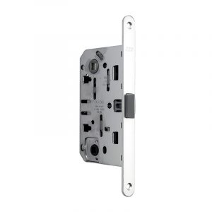 B01102.50.34.567 Замок межкомнатный (BOX) WC AGB MEDIANA EVOLUTION (мат. хром) + отв. планка