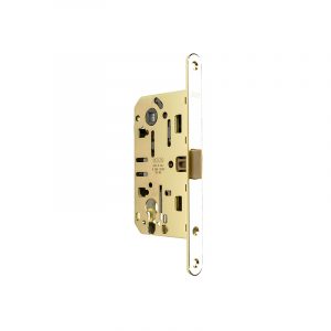 B01103.50.03.567 Замок межкомнатный (BOX) под цилиндр AGB MEDIANA EVOLUTION (золото) + отв. планка