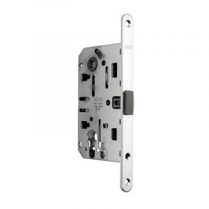 B01103.50.34.567 Замок межкомнатный (BOX) под цилиндр AGB MEDIANA EVOLUTION (мат. хром) + отв. пл.