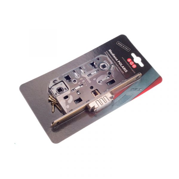 B06102.50.12.567 Замок межкомнатный (BOX) WC AGB MEDIANA POLARIS (ант. бронза) + отв. планка