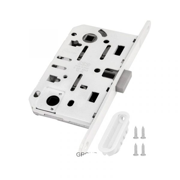 B06102.50.FM.567 Замок межкомнатный (BOX) WC AGB MEDIANA POLARIS (белый) + отв. планка